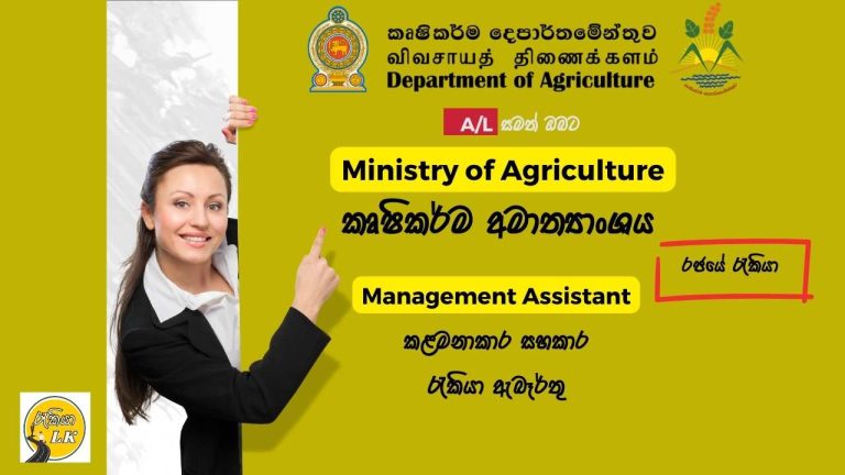 Ministry of Agriculture Vacancies 2024 – Management Assistant